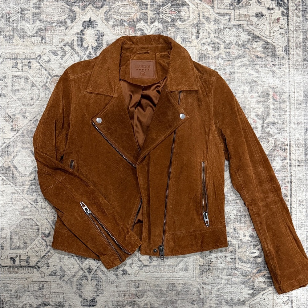 Blank NYC Tan Suede Leather Jacket